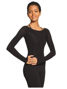 Mondor Women's Long-Sleeve Black Bodysuit NIB